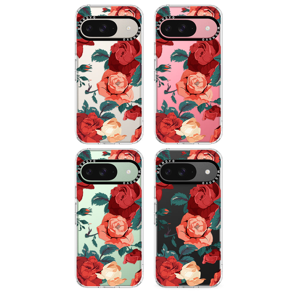 Vintage Red Rose Phone Case - Google Pixel 9 Case