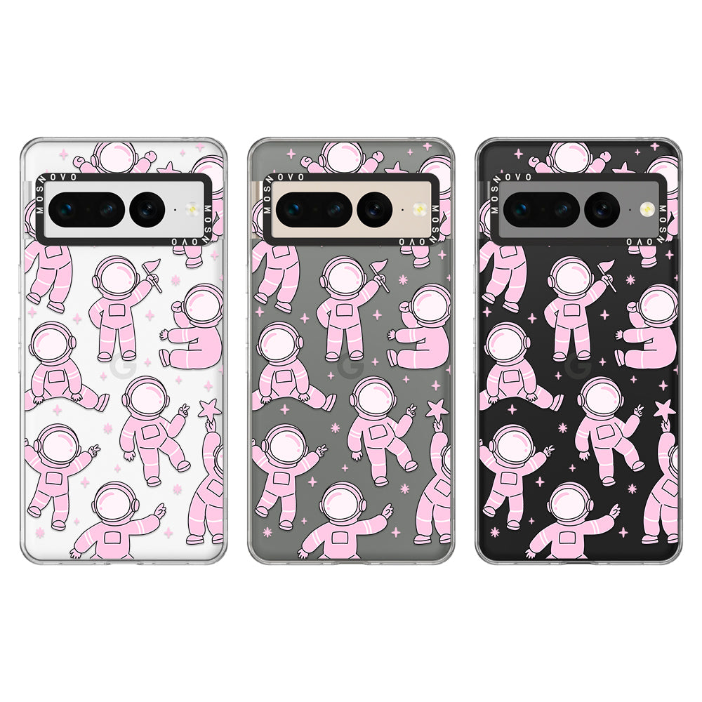 Pink Astronaut Phone Case - Google Pixel 7 Pro Case