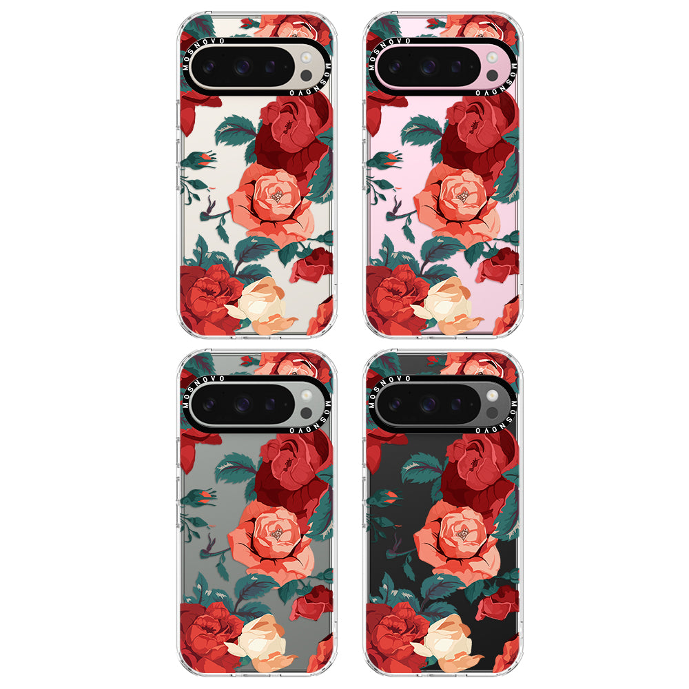 Vintage Red Rose Phone Case - Google Pixel 9 Pro Case