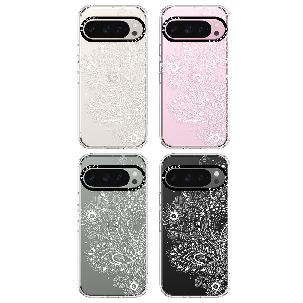 Aesthetic Flower Henna Phone Case - Google Pixel 9 Pro Case