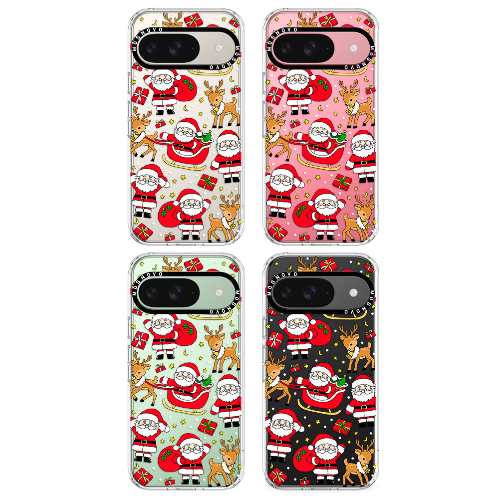 Cute Santa Claus Deer Phone Case - Google Pixel 9 Case