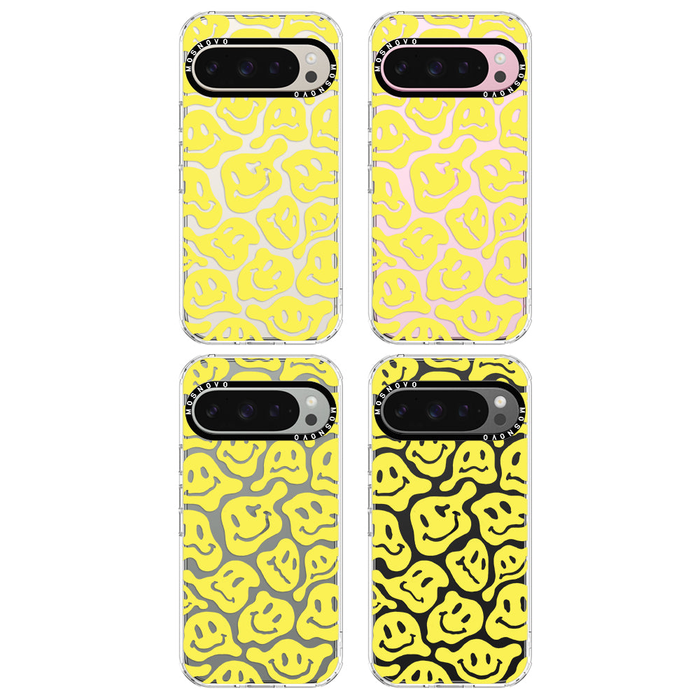 Melted Yellow Smiles Face Phone Case - Google Pixel 9 Pro Case