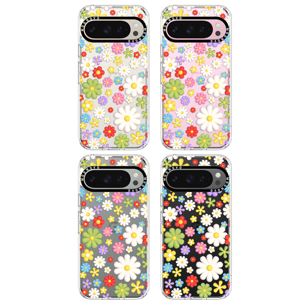 3D Flowers Phone Case - Google Pixel 9 Pro Case