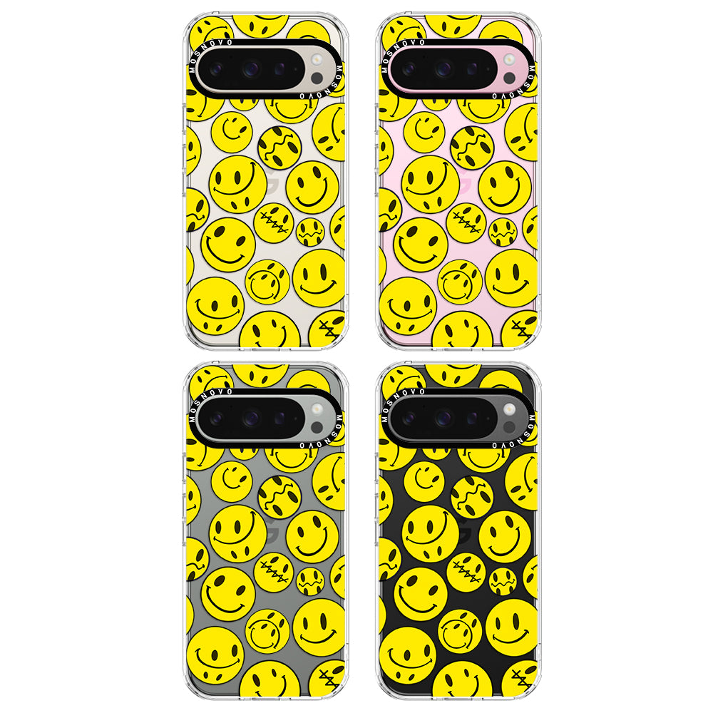 Yellow Sad Smile Face Phone Case - Google Pixel 9 Pro Case