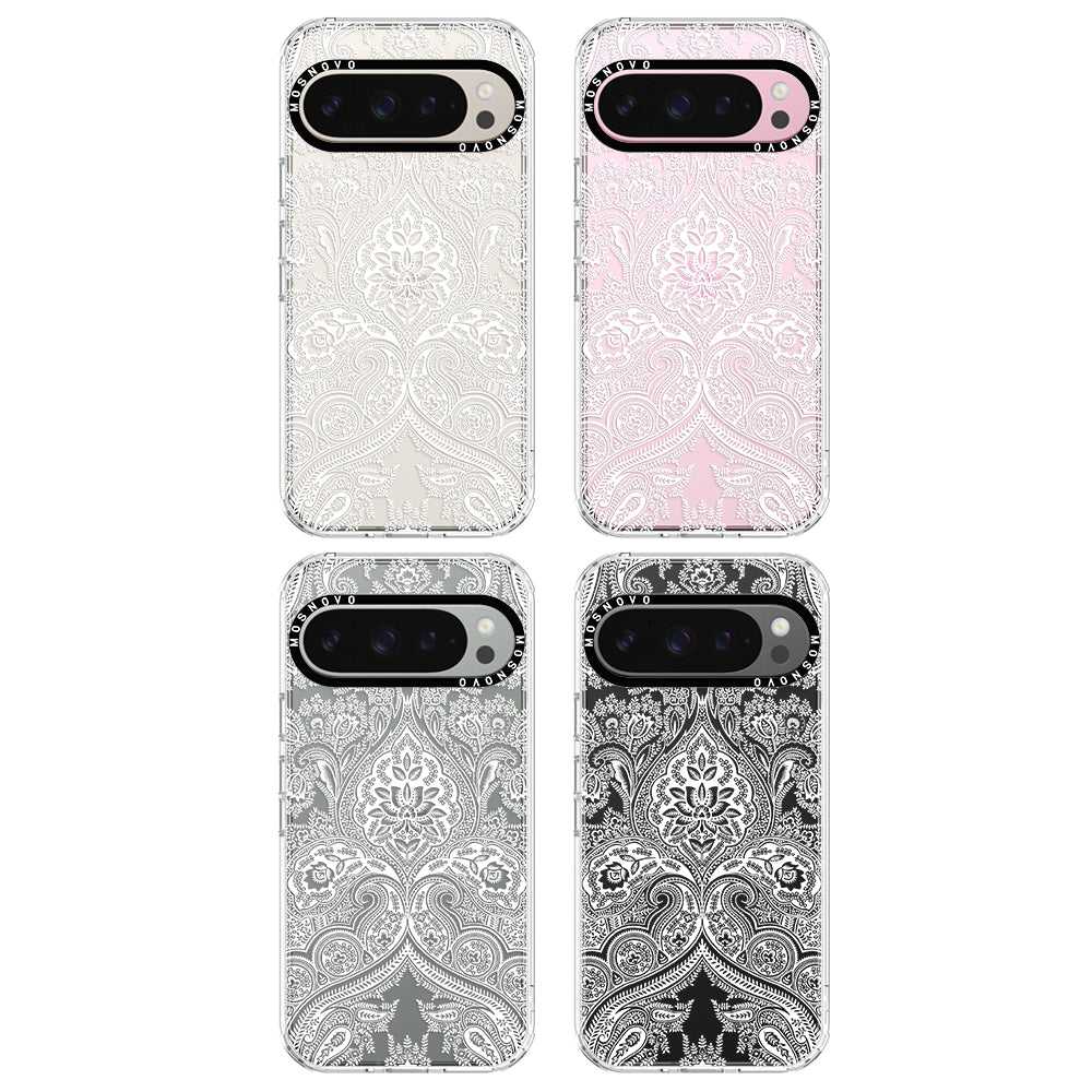 White Damask Phone Case - Google Pixel 9 Pro Case