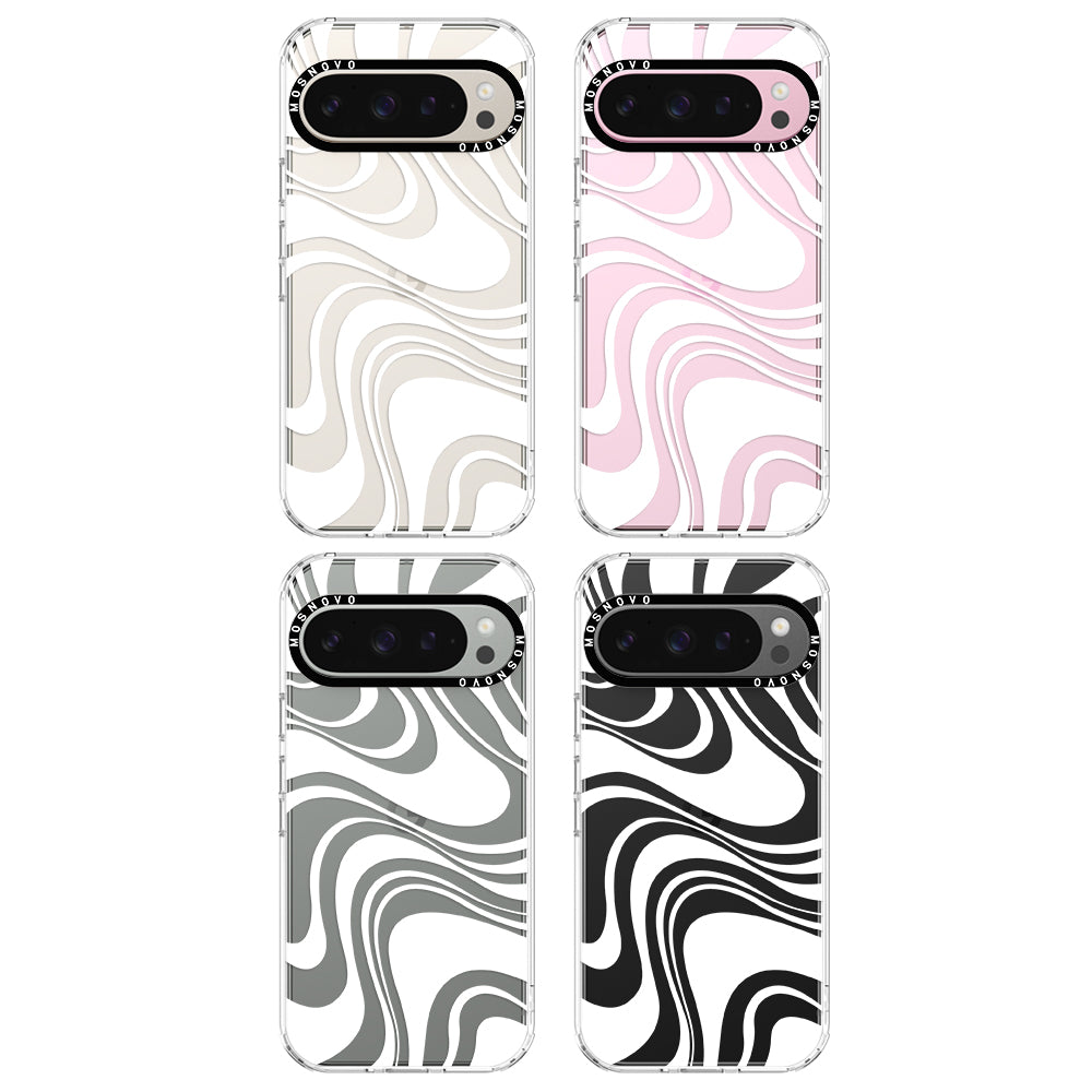 White Swirl Phone Case - Google Pixel 9 Pro Case