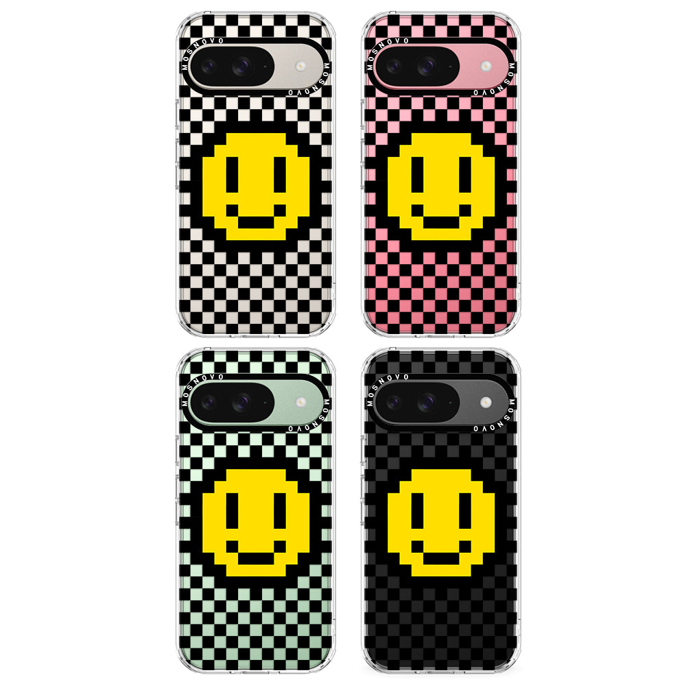 Smile Checkered Phone Case - Google Pixel 9 Case