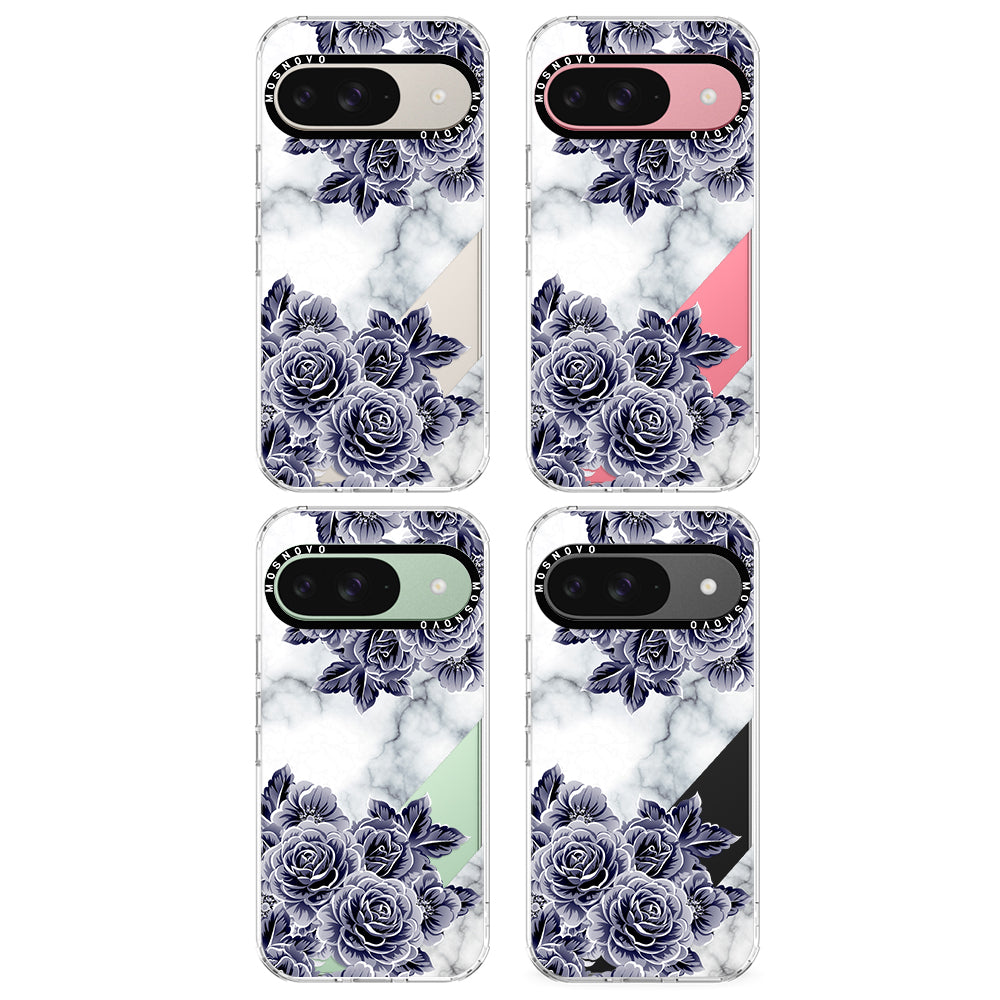 Purple Flower Marble Phone Case - Google Pixel 9 Case