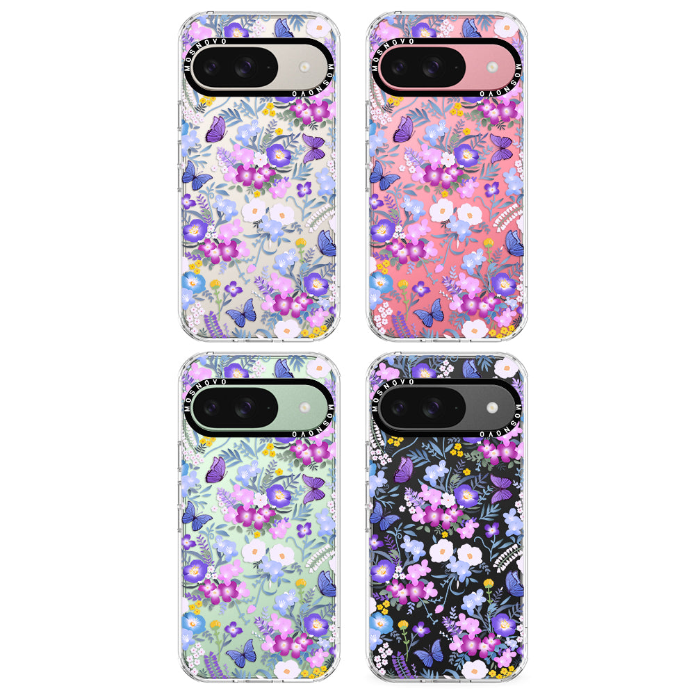 Purple Peri Nemophila Flower Phone Case - Google Pixel 9 Case