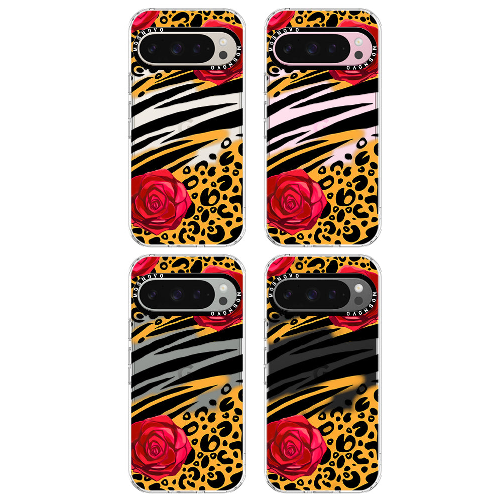 Wild Floral Leopard Phone Case - Google Pixel 9 Pro Case