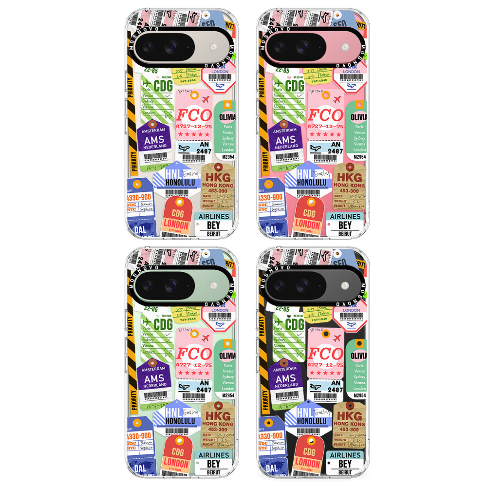 Air Ticket Labels Phone Case - Google Pixel 9 Case