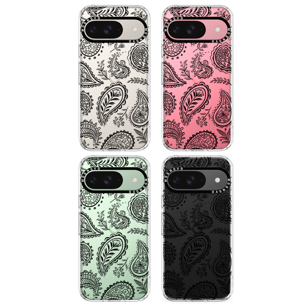 Black Paisley Phone Case - Google Pixel 9 Case