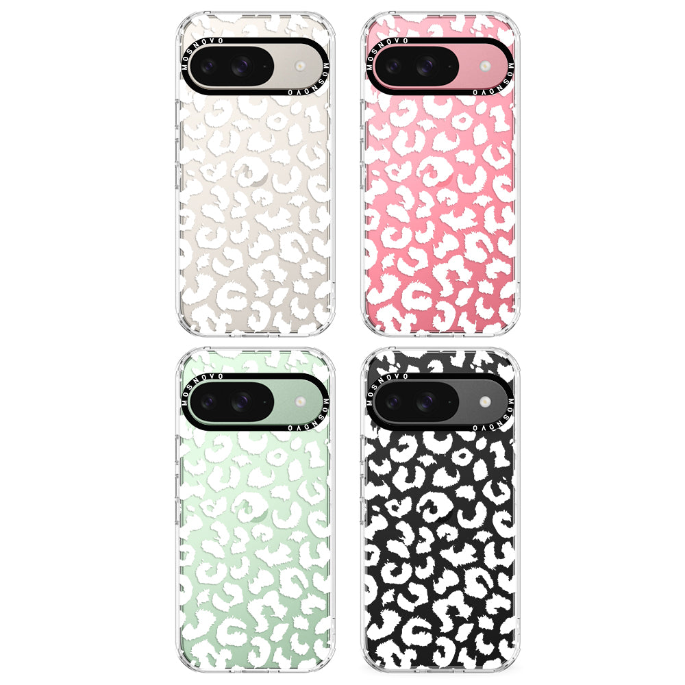 White Leopard Print Phone Case - Google Pixel 9 Case