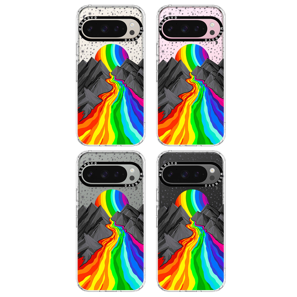 Rainbow Volcano Phone Case - Google Pixel 9 Pro Case