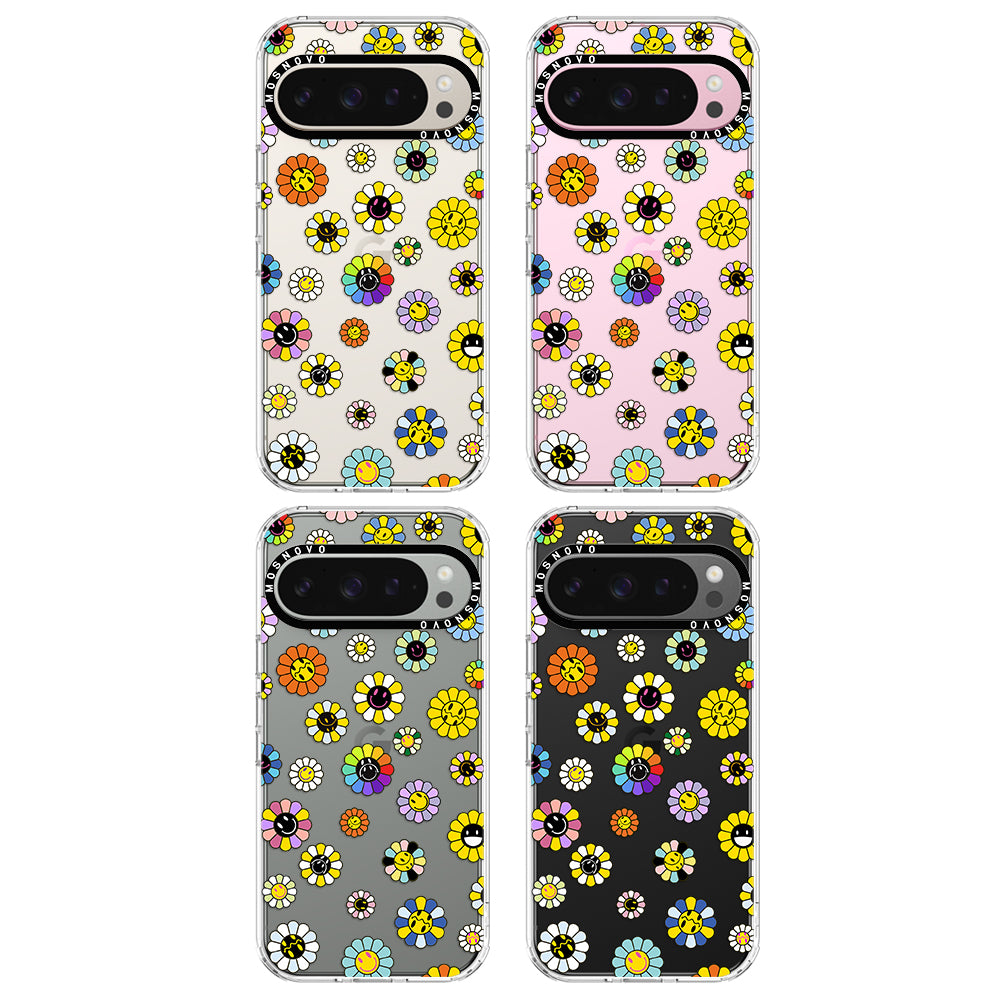 Flower Smiley Face Phone Case - Google Pixel 9 Pro Case