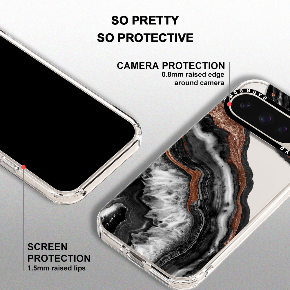 Black Agate Phone Case - Google Pixel 9 Pro Case