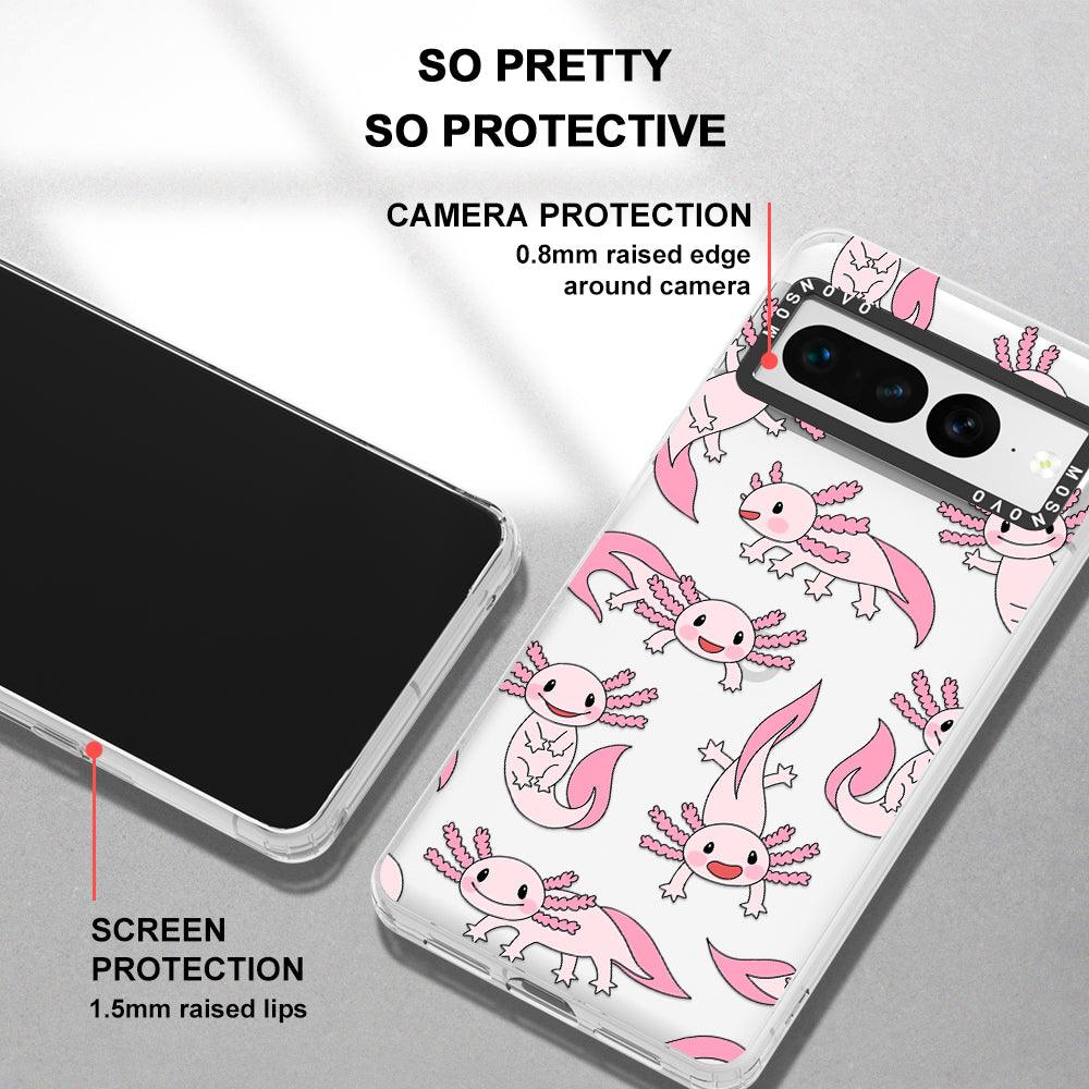 Pink Axolotl Phone Case - Google Pixel 7 Pro Case