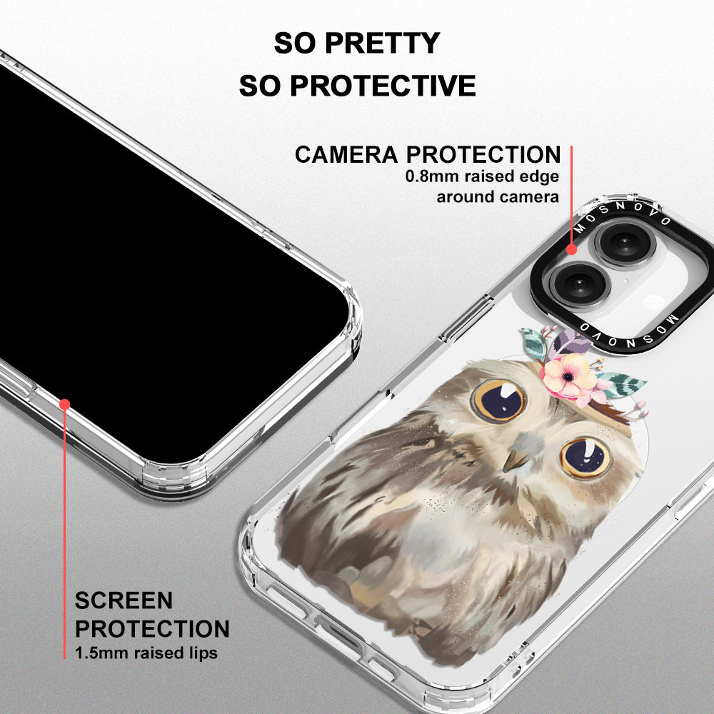 Cute Owl Phone Case - iPhone 16 Plus Case - MOSNOVO