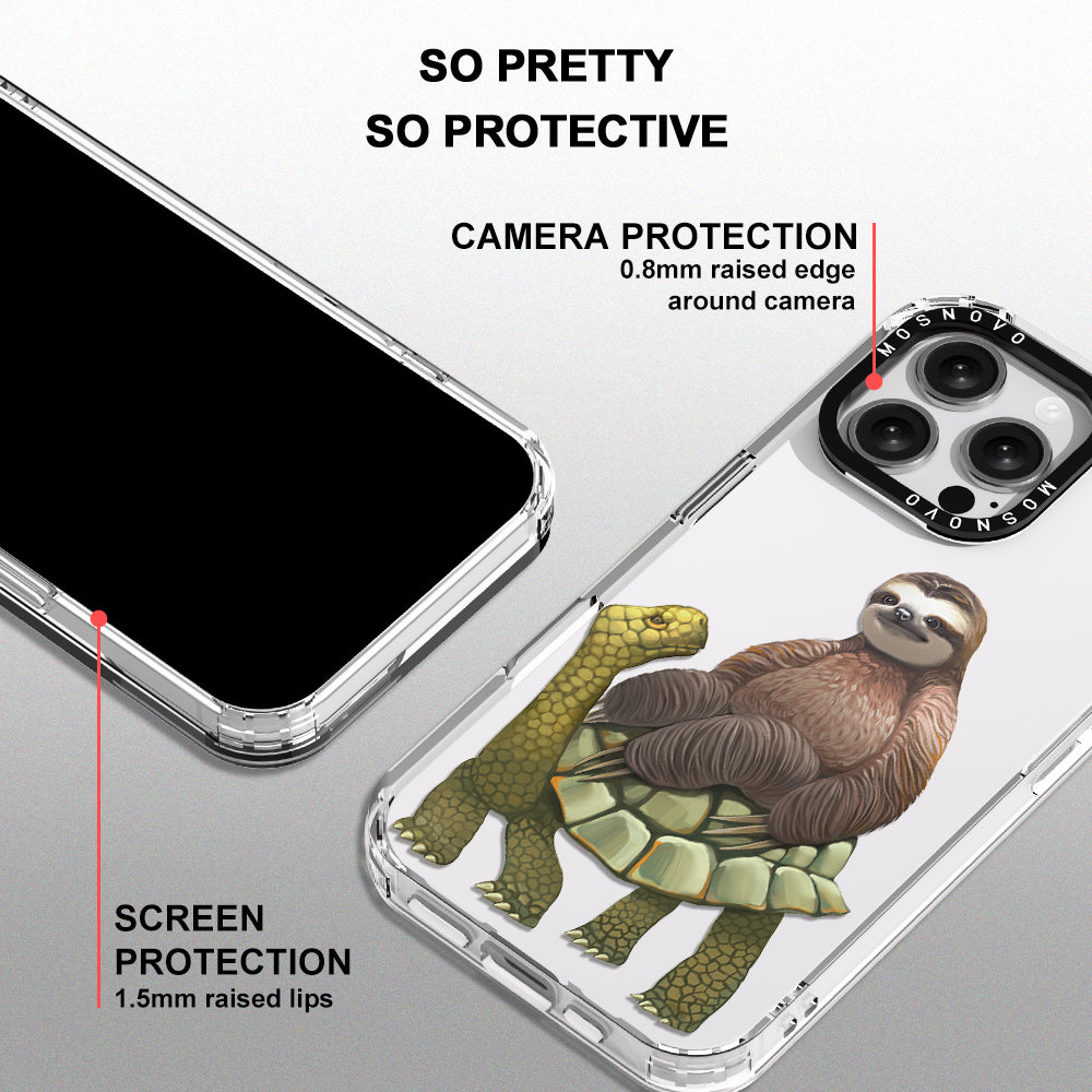 Sloth Turtle Phone Case - iPhone 16 Pro Max Case - MOSNOVO