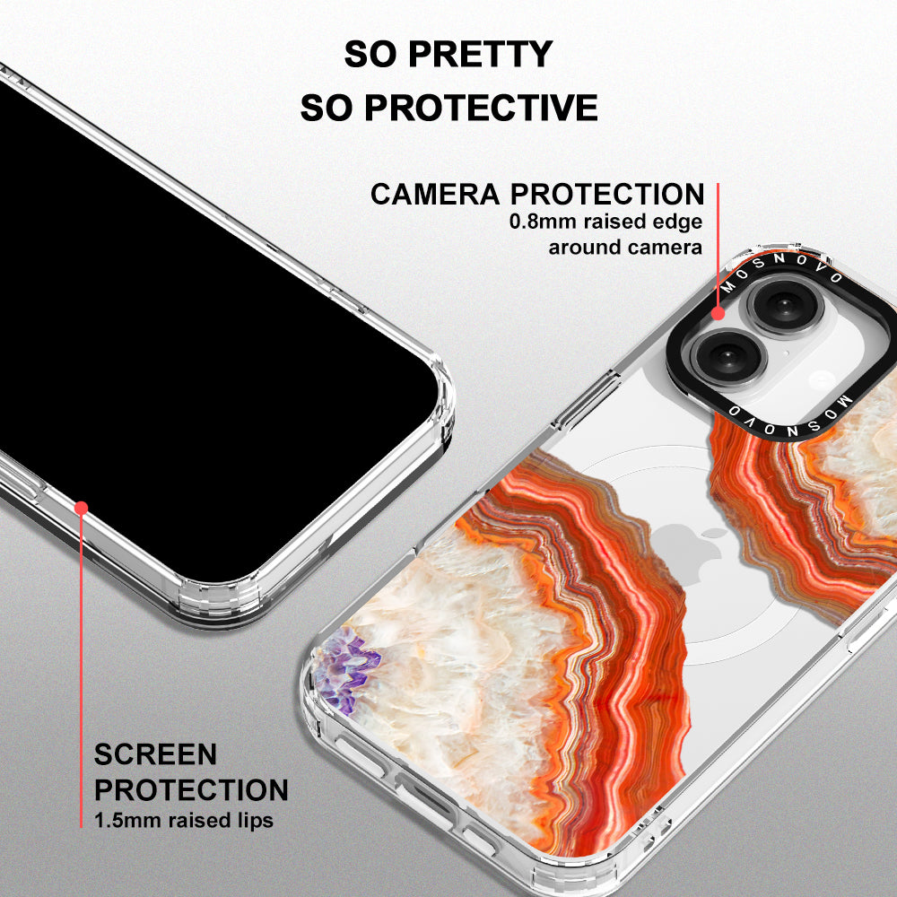 Agate Red Phone Case - iPhone 16 Plus Case - MOSNOVO