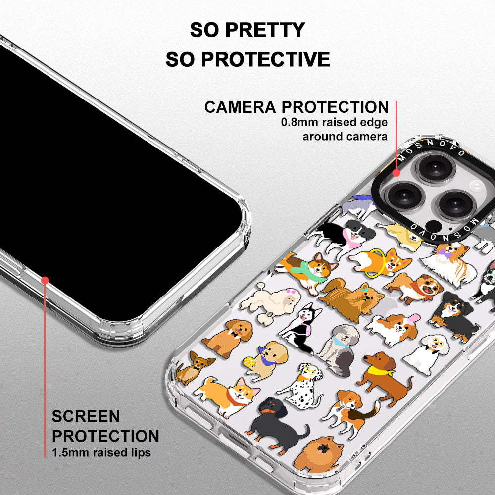 Cute Puppy Phone Case - iPhone 16 Pro Max Case - MOSNOVO