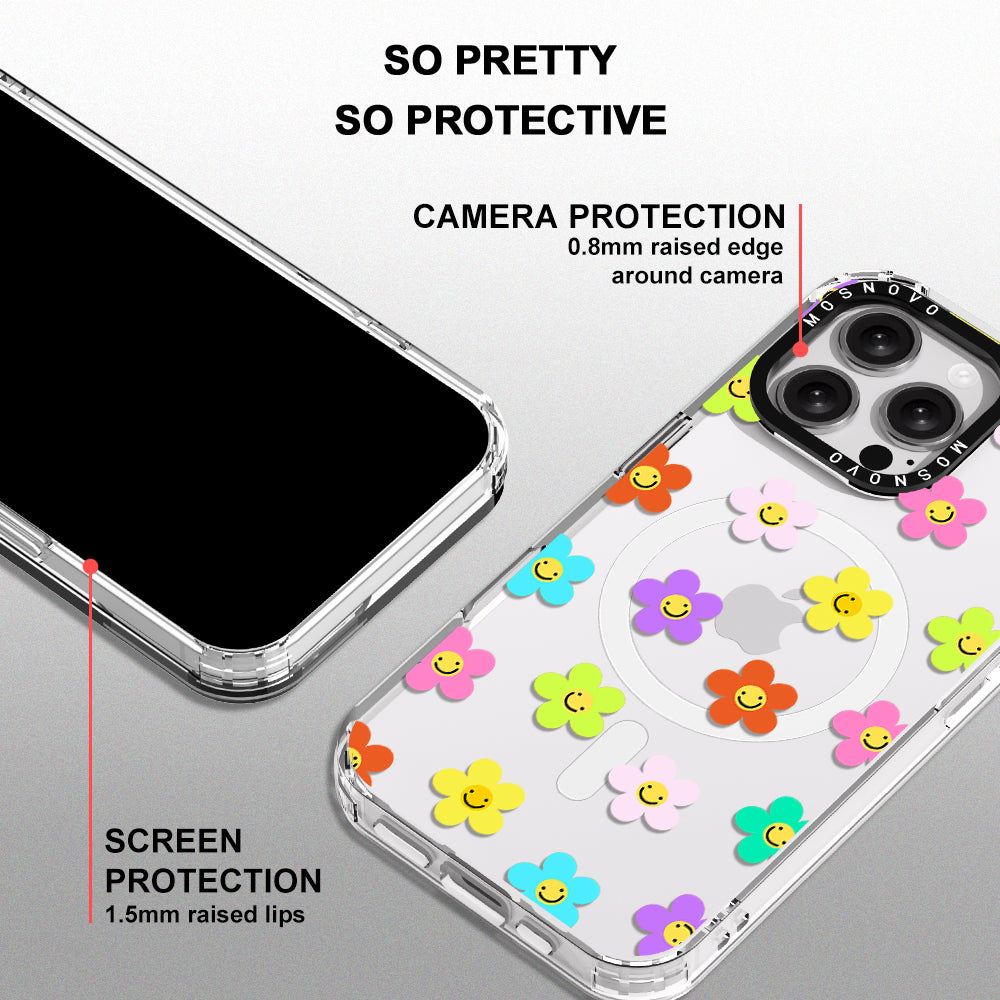 Smile Floral Phone Case - iPhone 16 Pro Max Case