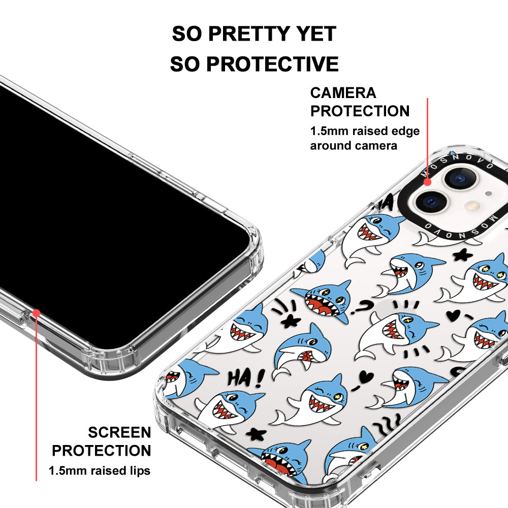 Cute Sharks Phone Case - iPhone 12 Mini Case