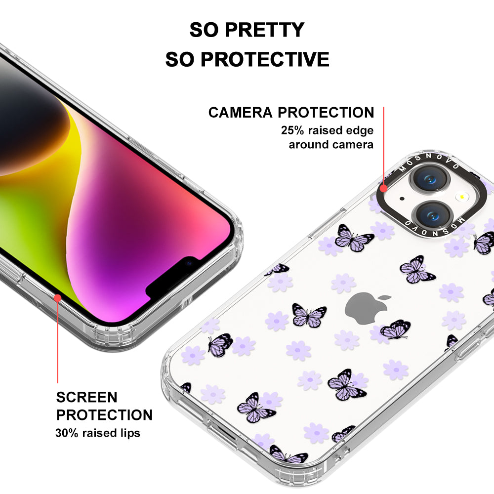 Lilac Butterfly Phone Case - iPhone 14 Plus Case