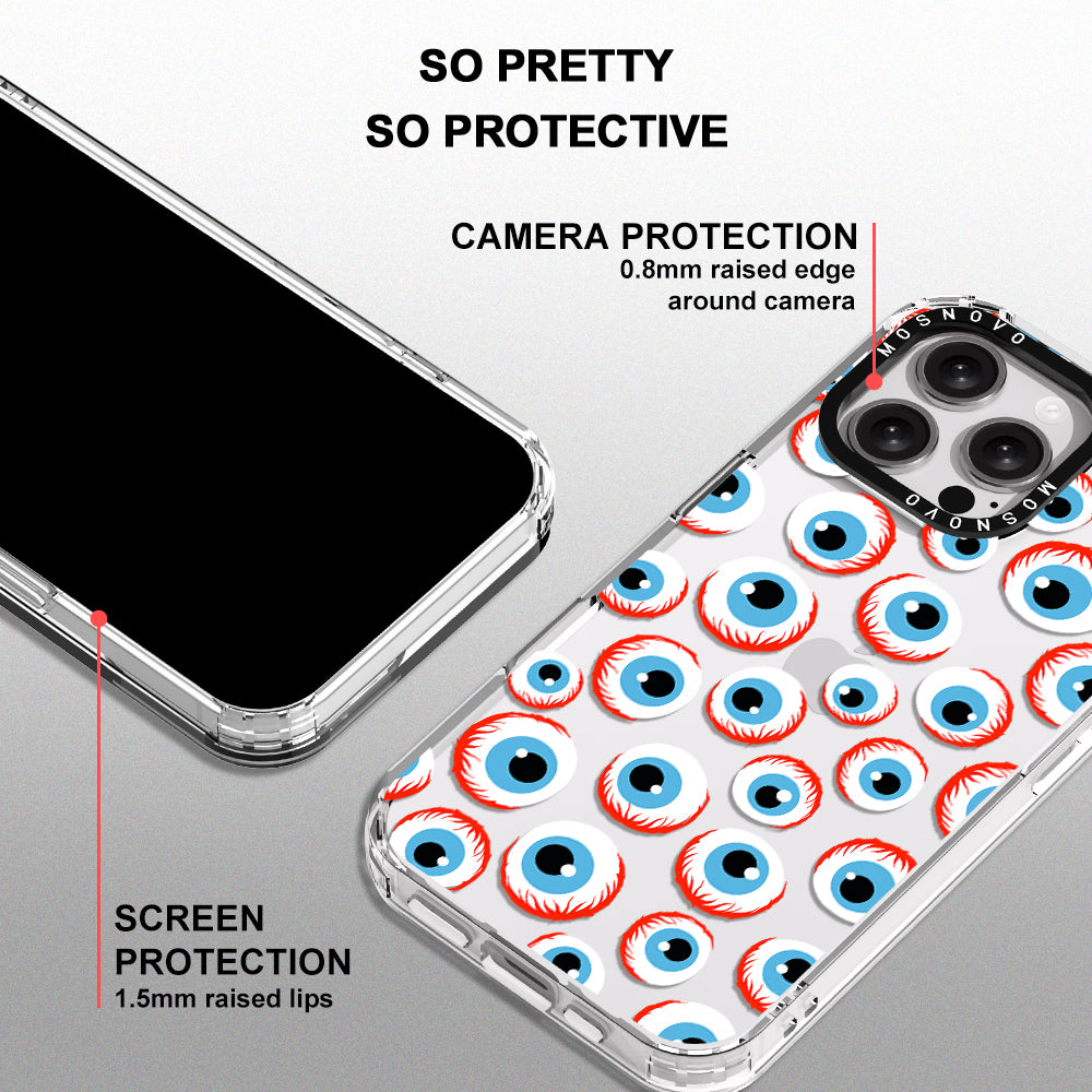 Scary Eyeball Phone Case - iPhone 16 Pro Max Case - MOSNOVO