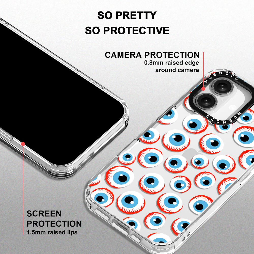 Scary Eyeball Phone Case - iPhone 16 Plus Case - MOSNOVO