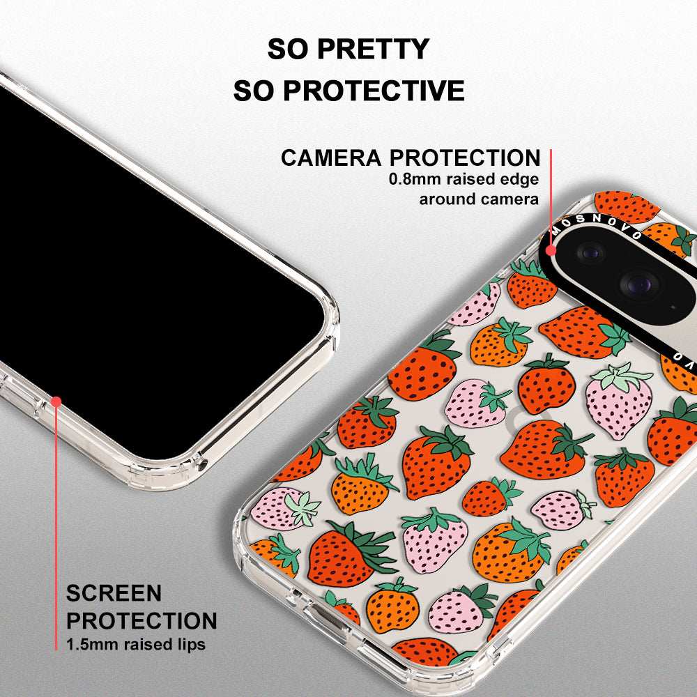 Cute Strawberry Phone Case - Google Pixel 9 Case