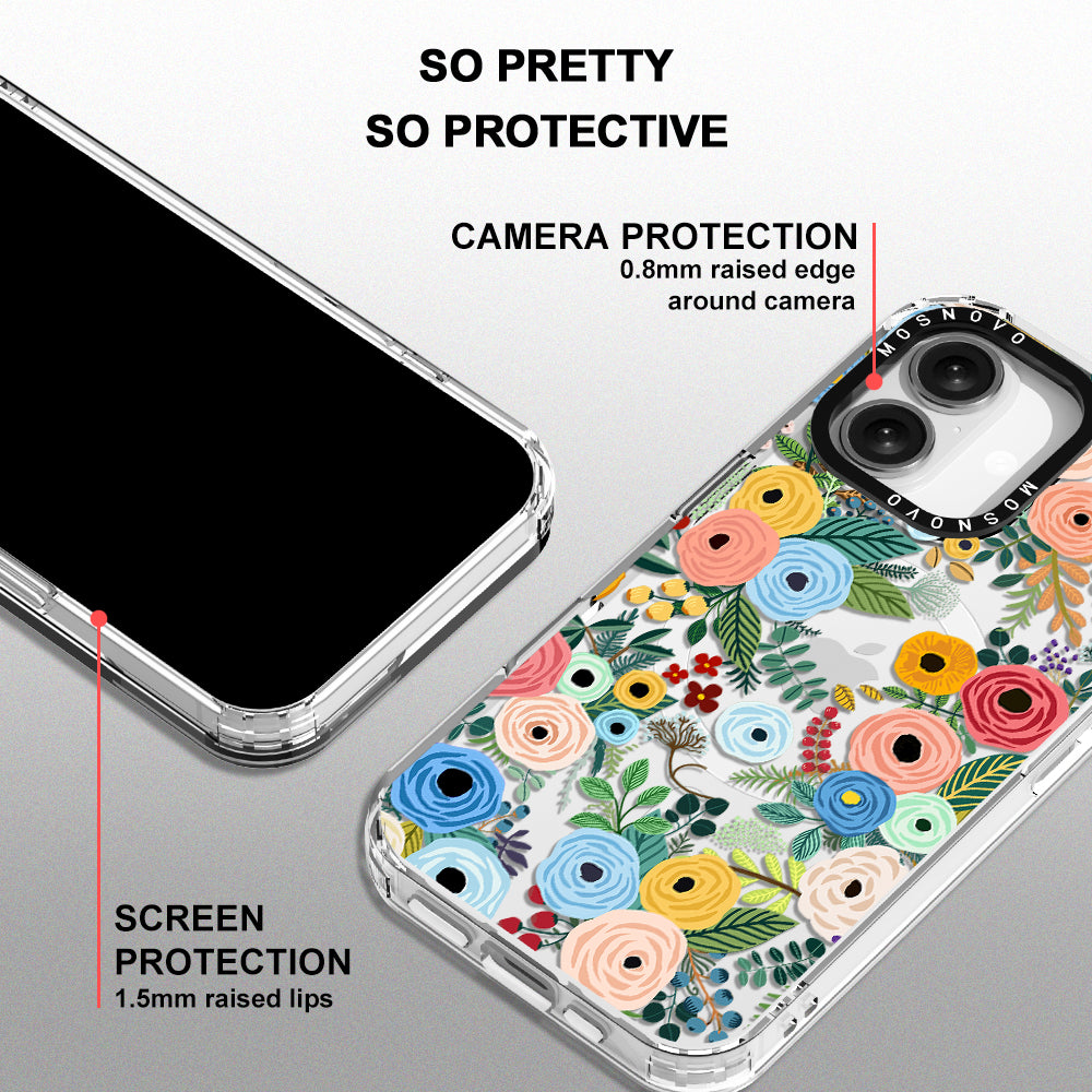 Pastel Perfection Flower Phone Case - iPhone 16 Case - MOSNOVO