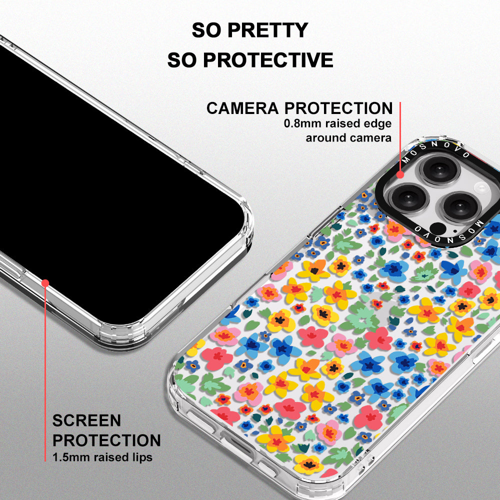 Lovely Floral Flower Phone Case - iPhone 16 Pro Max Case - MOSNOVO