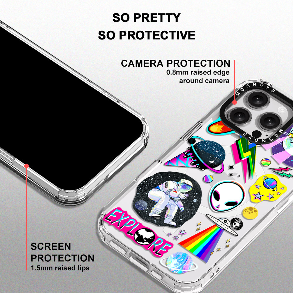 Sci-Fi Stickers Phone Case - iPhone 16 Pro Max Case - MOSNOVO