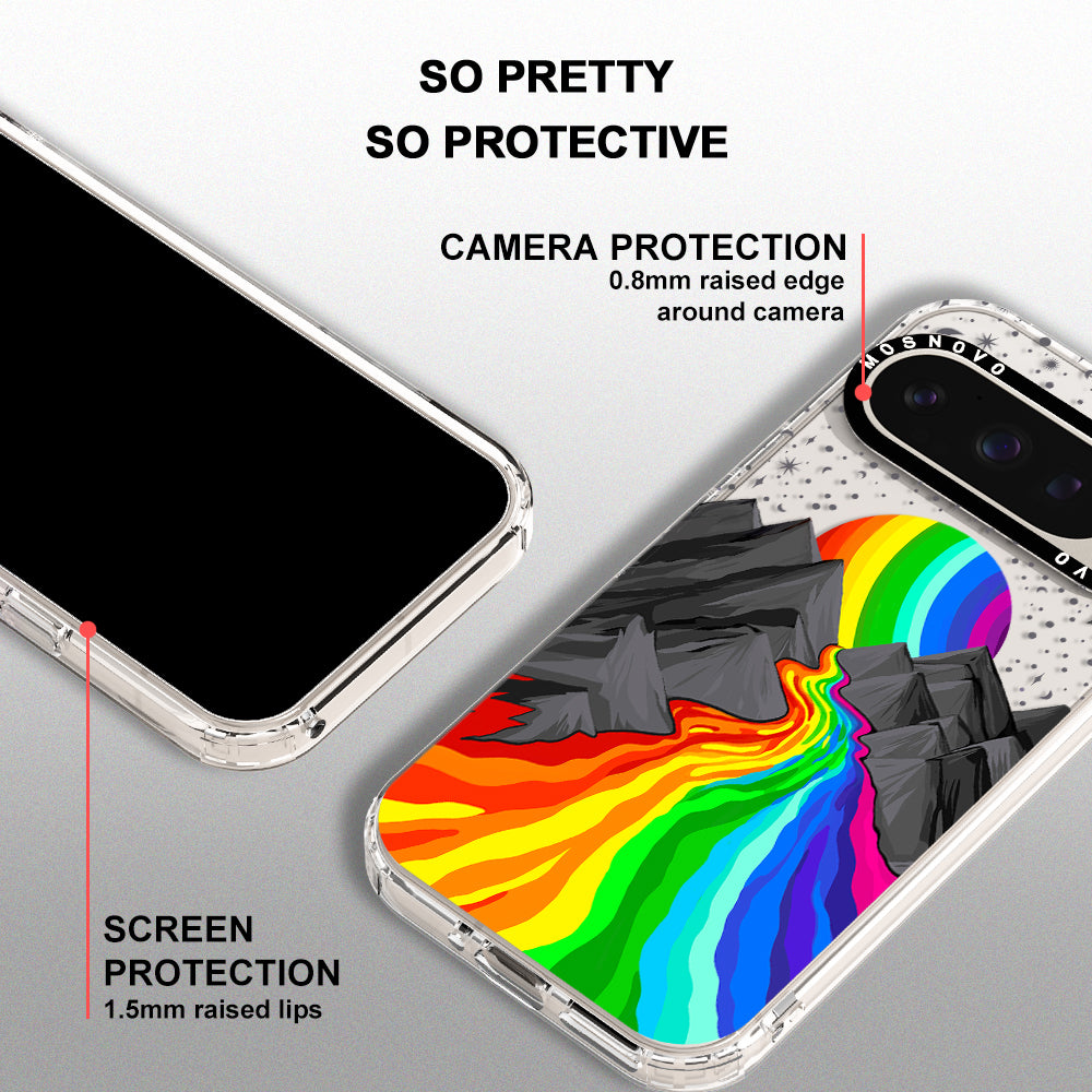 Rainbow Volcano Phone Case - Google Pixel 9 Pro Case