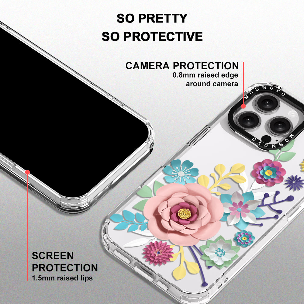 3D Floral Phone Case - iPhone 16 Pro Max Case - MOSNOVO