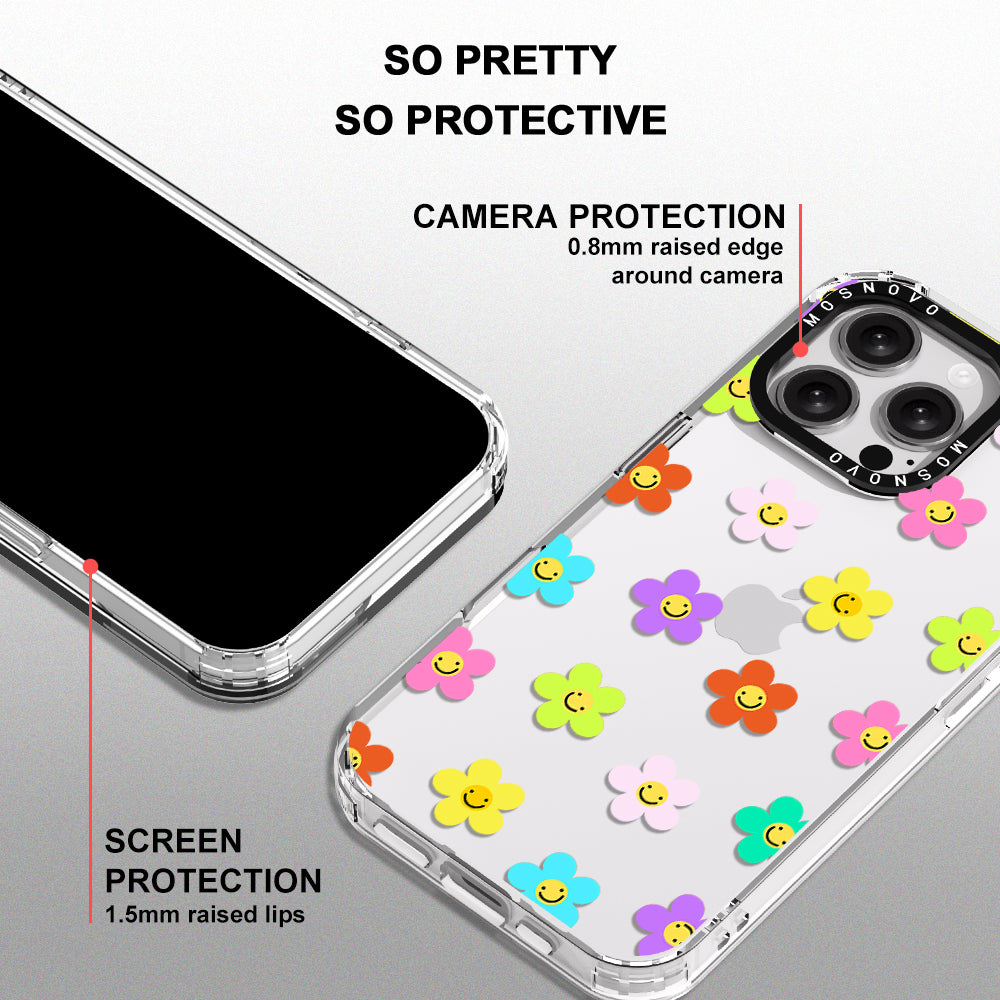 Smile Floral Phone Case - iPhone 16 Pro Max Case