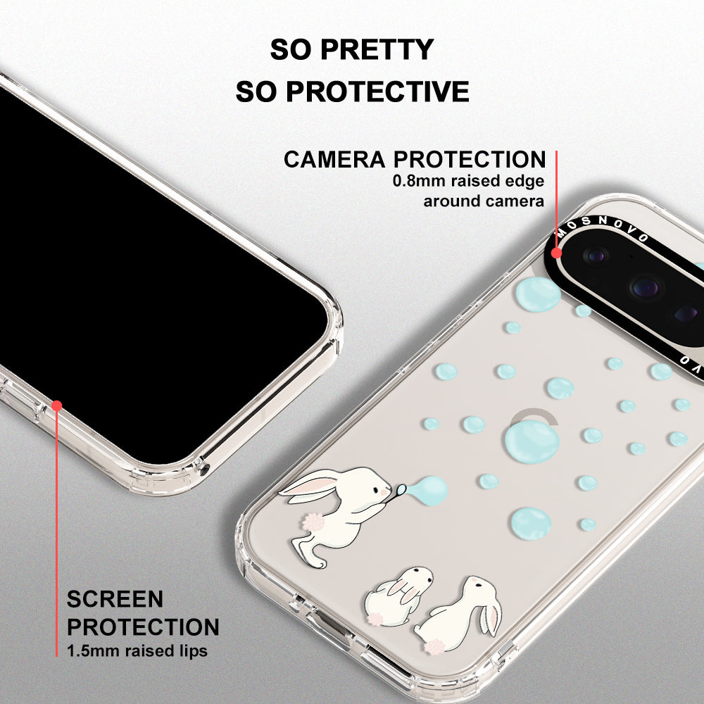 Bunny Blow Bubble Phone Case - Google Pixel 9 Pro Case