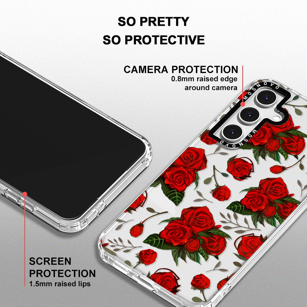 Simply Red Roses Phone Case - Samsung Galaxy S24 FE Case - MOSNOVO