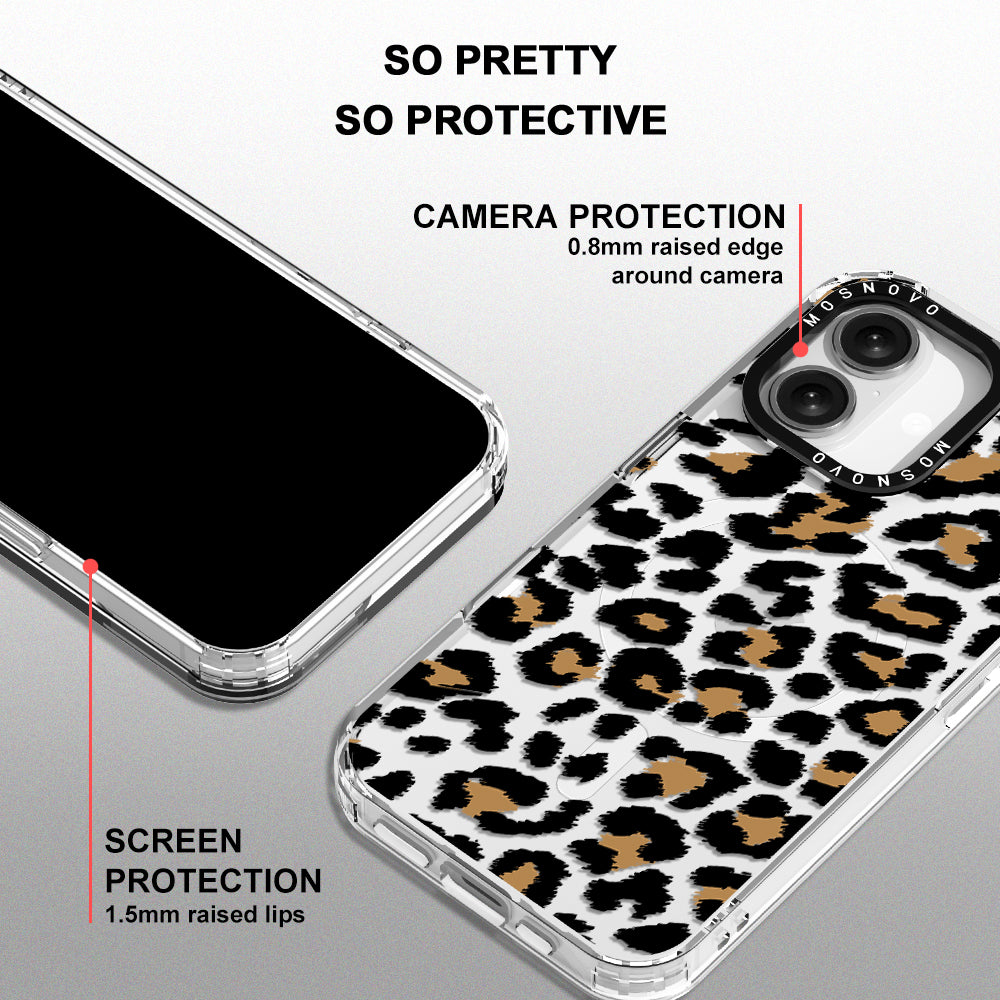 Leopard Print Phone Case - iPhone 16 Case - MOSNOVO