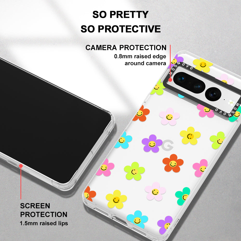 Smile Floral Phone Case - Google Pixel 7 Pro Case