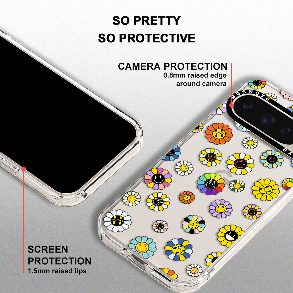 Flower Smiley Face Phone Case - Google Pixel 9 Pro Case