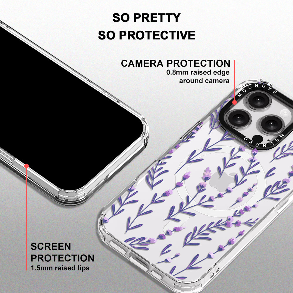 Little Lavender Phone Case - iPhone 16 Pro Case Clear With Magsafe