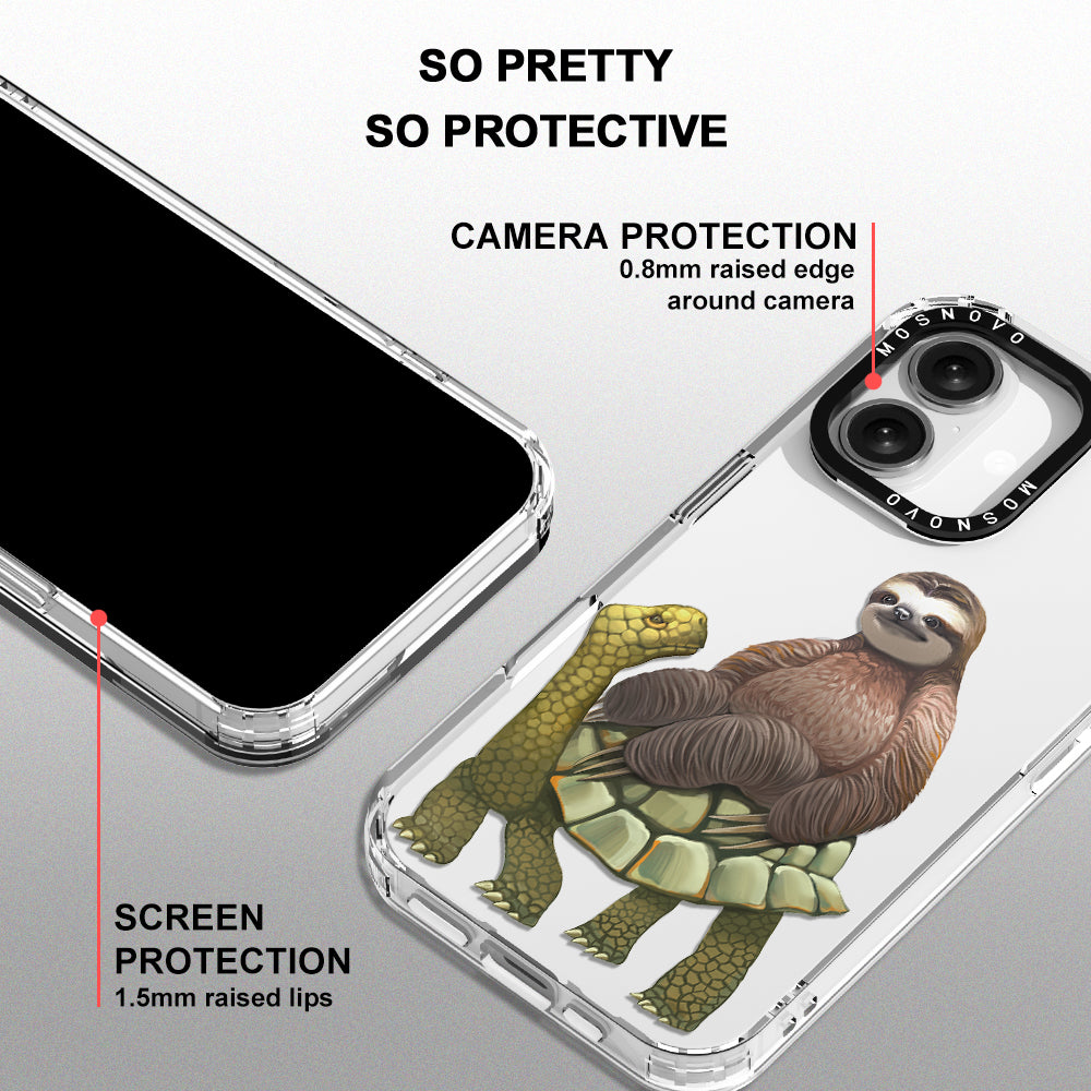 Sloth Turtle Phone Case - iPhone 16 Case - MOSNOVO