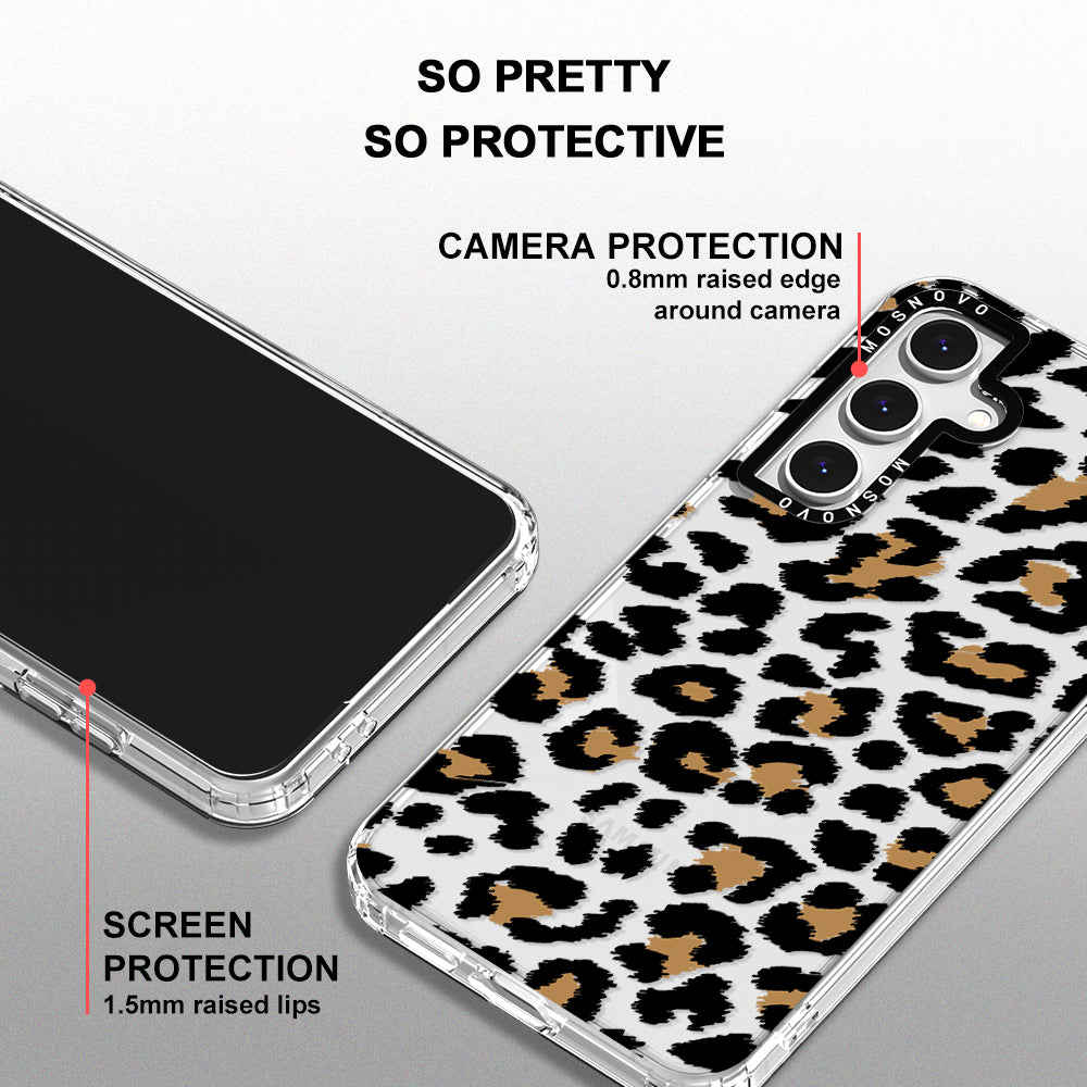 Leopard Print Phone Case - Samsung Galaxy S24 FE Case - MOSNOVO