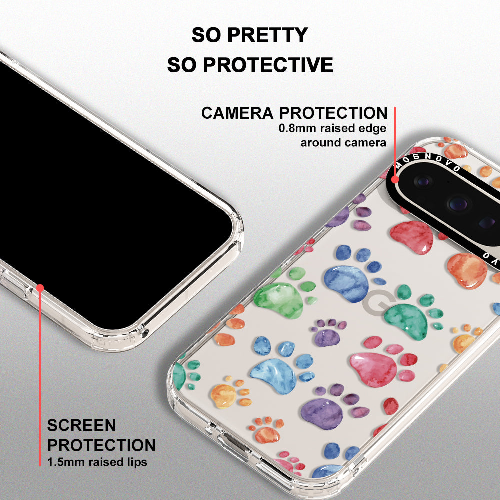 Colorful Paw Phone Case - Google Pixel 9 Pro Case