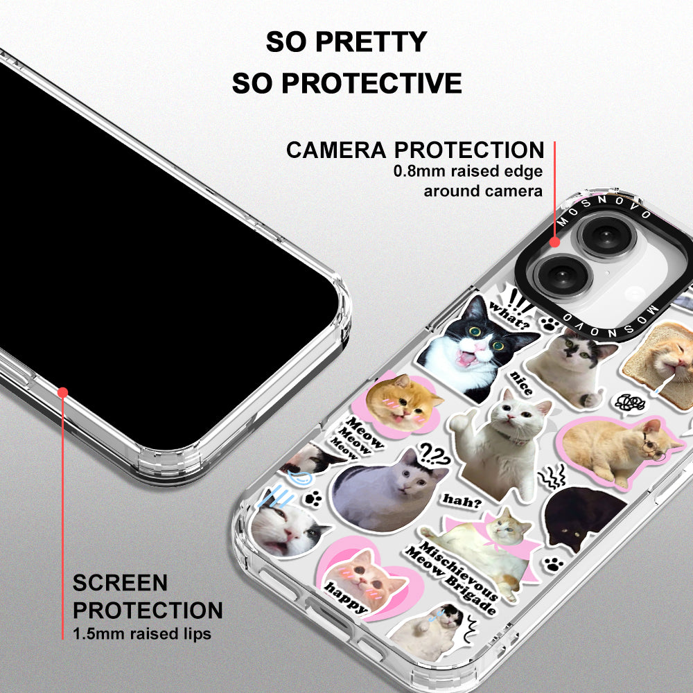 The Cat Brigade Phone Case - iPhone 16 Plus Case Clear