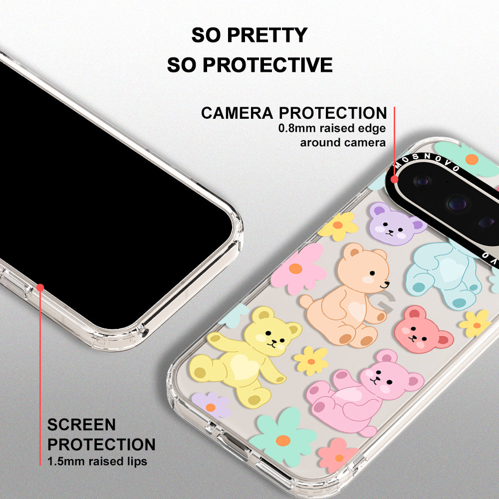 Cute Teddy Bear Phone Case - Google Pixel 9 Pro Case