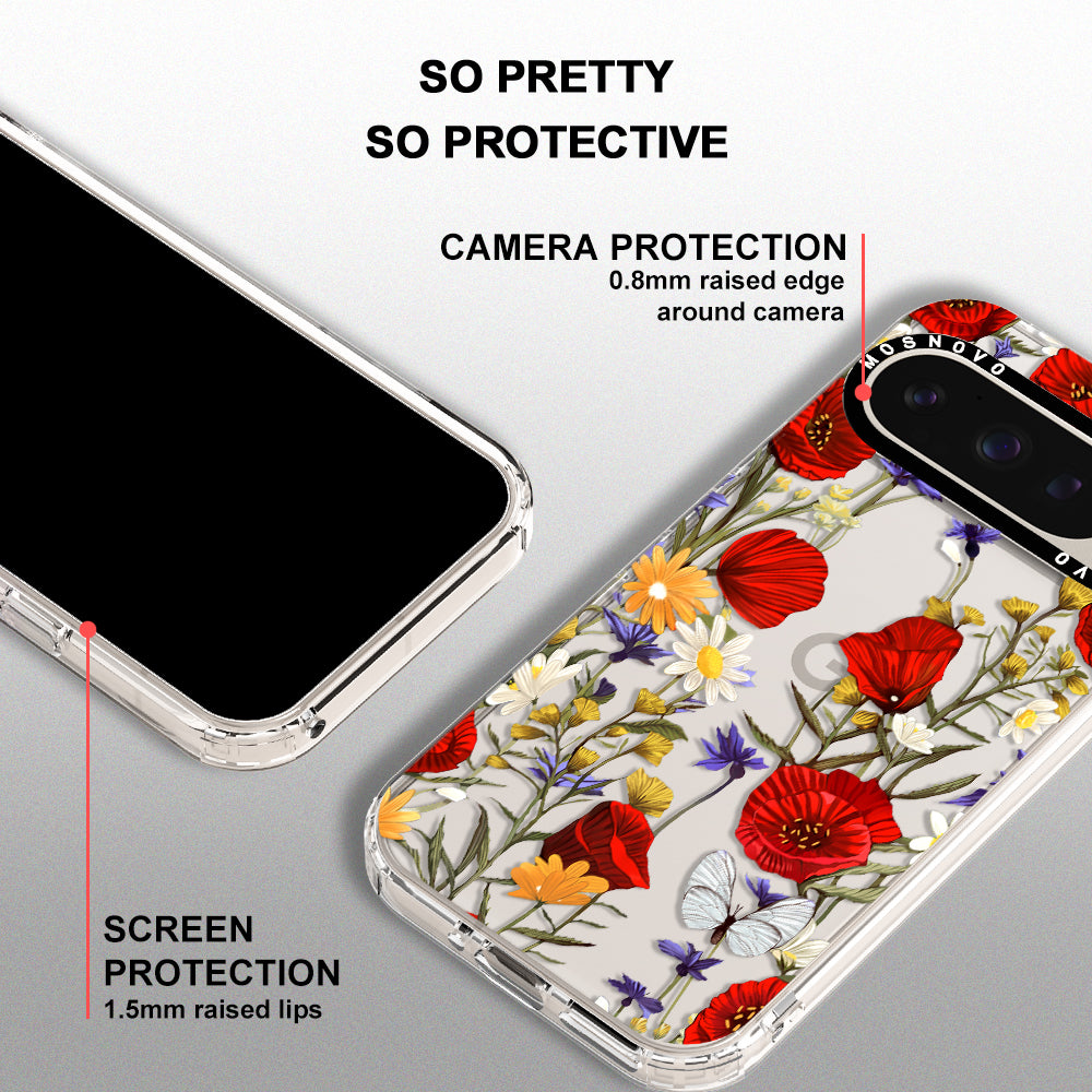 Poppy Floral Phone Case - Google Pixel 9 Pro Case