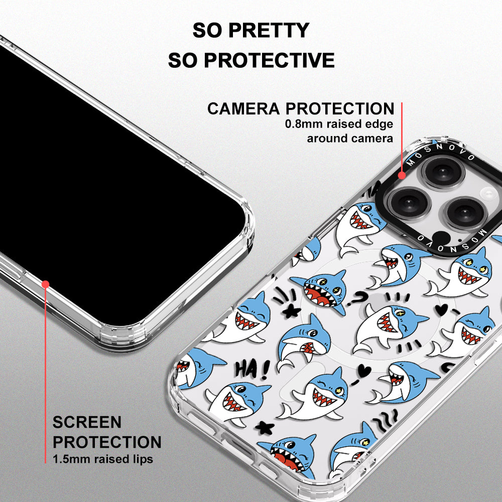 Cute Sharks Phone Case - iPhone 16 Pro Case